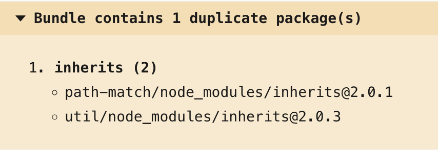 Duplicate Packages